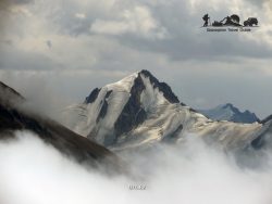 Peak «Young Guard» 4262 m. The Big Almaty gorge. Kazakhstan.