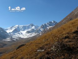 The mountain is unnamed 3807 m. The Turgen Gorge. Trans-Ili Alatau. Kazakhstan.