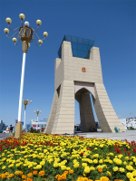 Special economic zone "Khorgos - Eastern Gate". Kazakhstan - China.