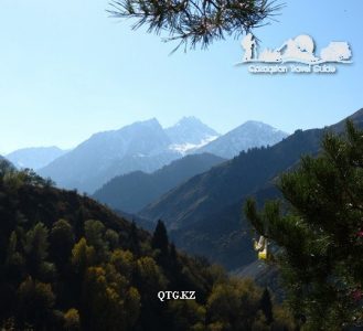 Medvezhy Waterfall 30 m., Turgen gorge. Trans-Ili Alatau Kazakhstan.